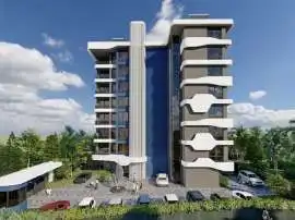Apartment in Avsallar, Alanya with sea view with pool - buy realty in Turkey - 34524