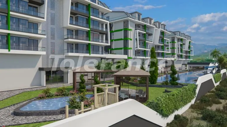 Apartment in Kargicak, Alanya with sea view with pool - buy realty in Turkey - 28127