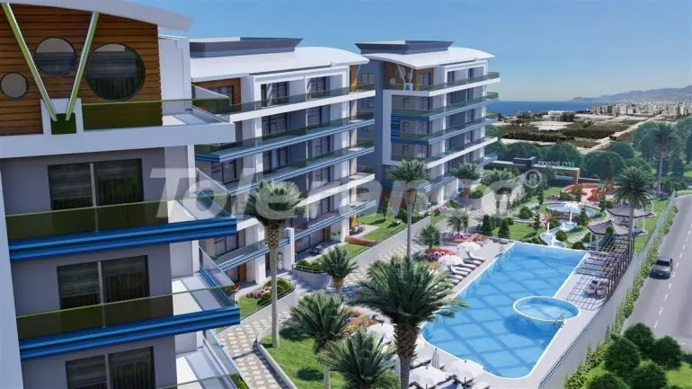 Apartment from the developer in Kargicak, Alanya with sea view with pool - buy realty in Turkey - 39780