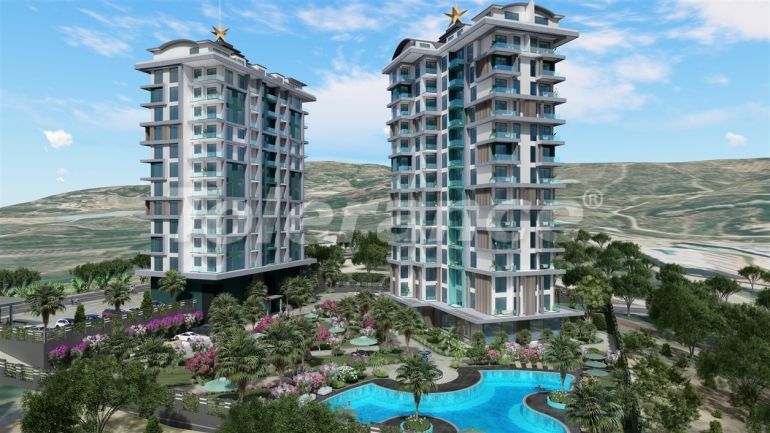 Apartment from the developer in Kargicak, Alanya with sea view with pool - buy realty in Turkey - 41153