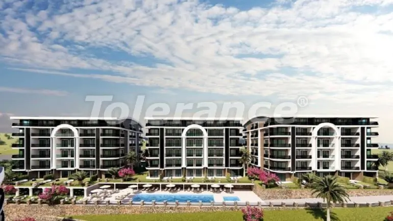 Apartment in Oba, Alanya with sea view with pool - buy realty in Turkey - 28353