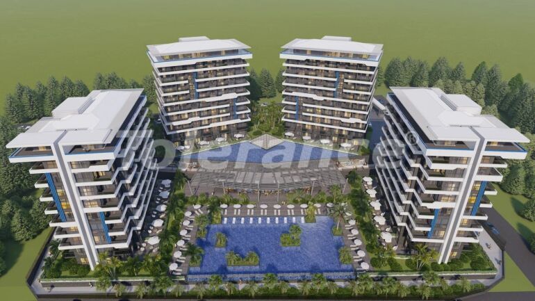 Apartment from the developer in Okurcalar Alanya with sea view with pool - buy realty in Turkey - 61676