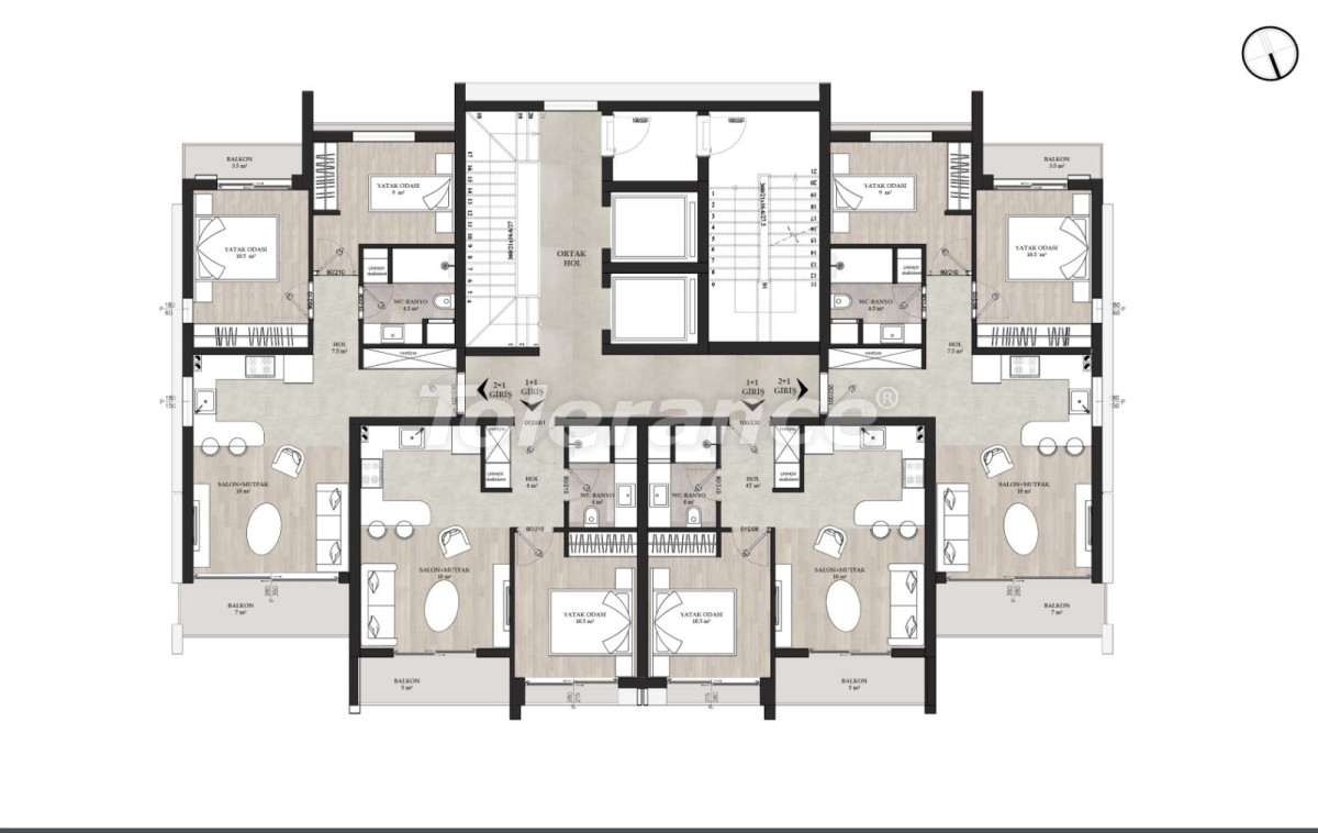 Apartment from the developer in Altıntaş, Antalya with pool with installment - buy realty in Turkey - 50722