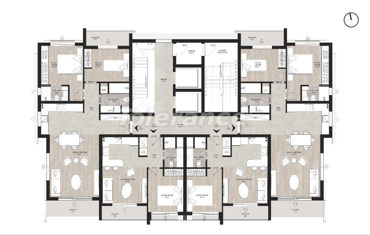 Apartment from the developer in Altıntaş, Antalya with pool with installment - buy realty in Turkey - 50723