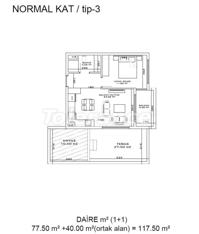 Apartment from the developer in Altıntaş, Antalya with pool with installment - buy realty in Turkey - 59481