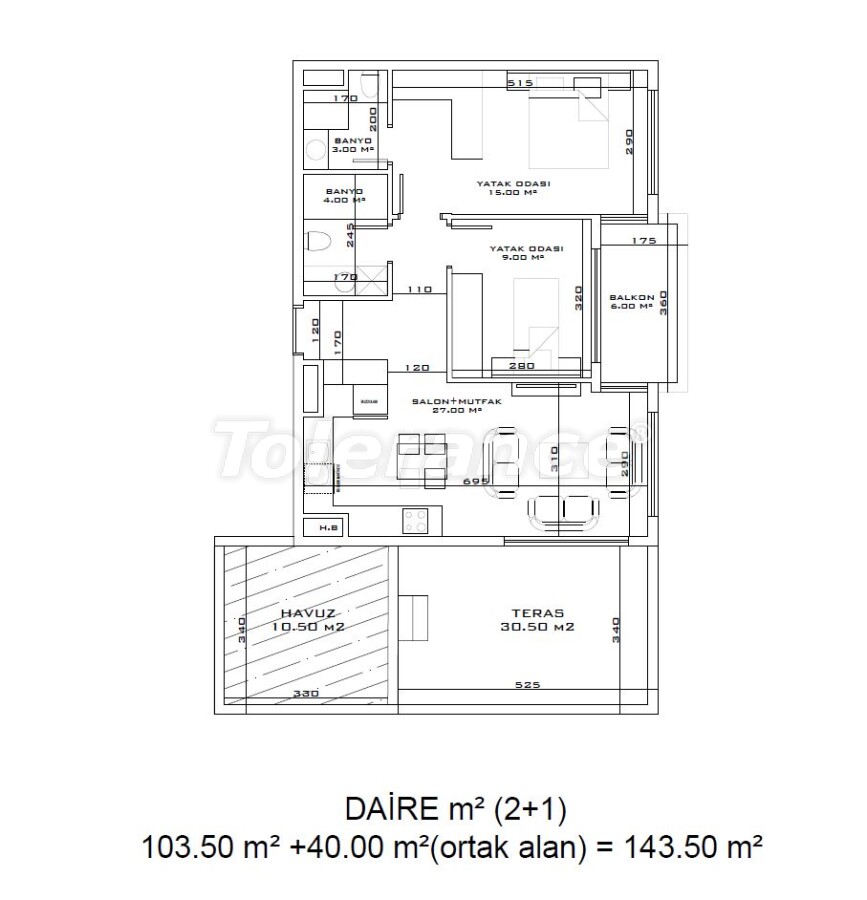 Apartment from the developer in Altıntaş, Antalya with pool with installment - buy realty in Turkey - 59486