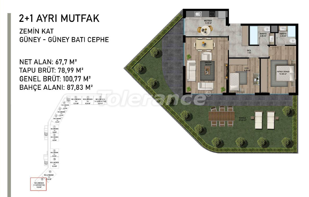 Apartment from the developer in Altıntaş, Antalya with pool - buy realty in Turkey - 95492