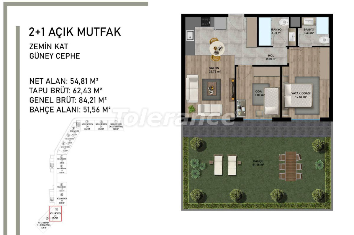 Apartment from the developer in Altıntaş, Antalya with pool - buy realty in Turkey - 95496