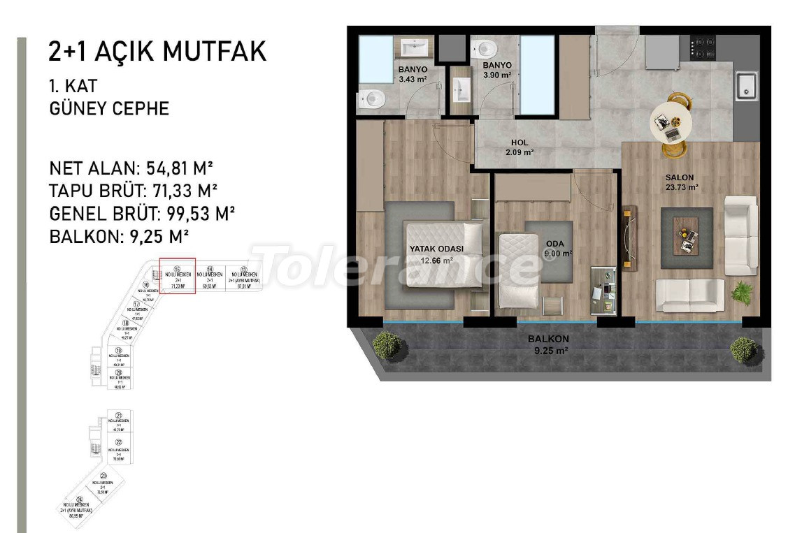 Apartment from the developer in Altıntaş, Antalya with pool - buy realty in Turkey - 95499