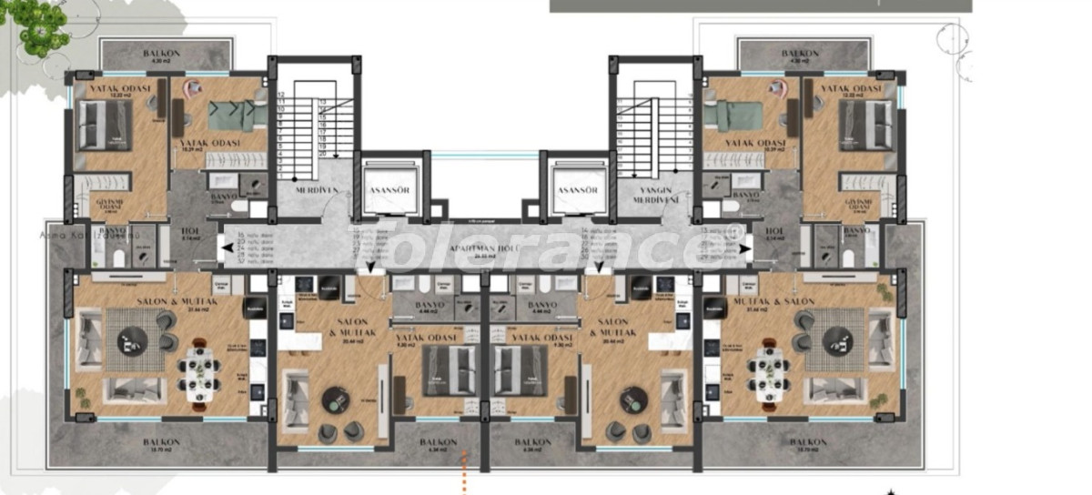 Apartment from the developer in Altıntaş, Antalya with pool with installment - buy realty in Turkey - 99120