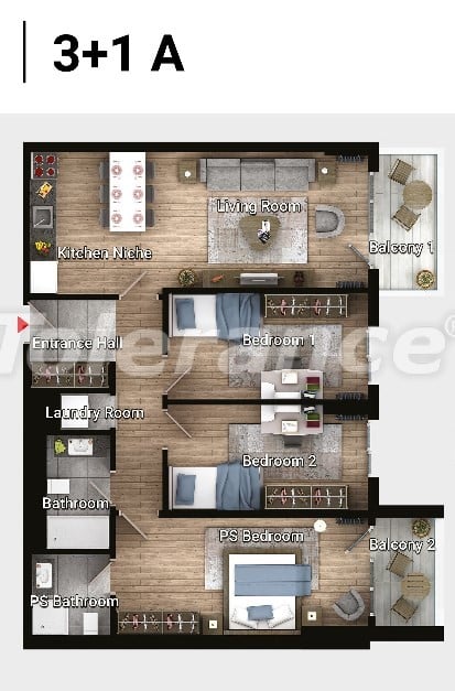 Apartment in Avcilar, İstanbul pool installment - buy realty in Turkey - 17187