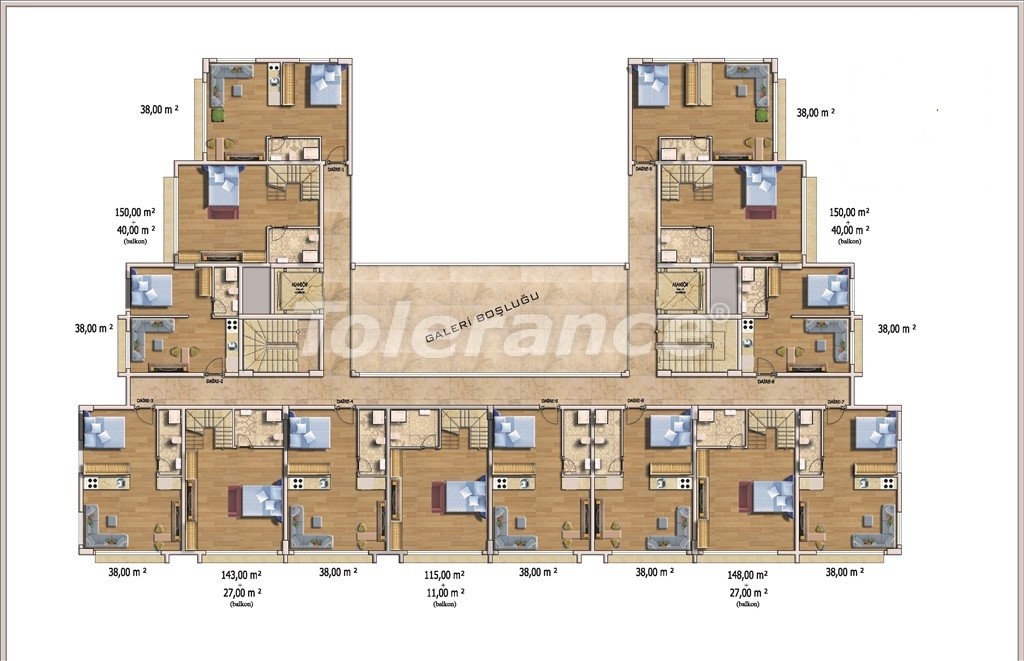 Apartment from the developer in Avsallar, Alanya with pool - buy realty in Turkey - 14580