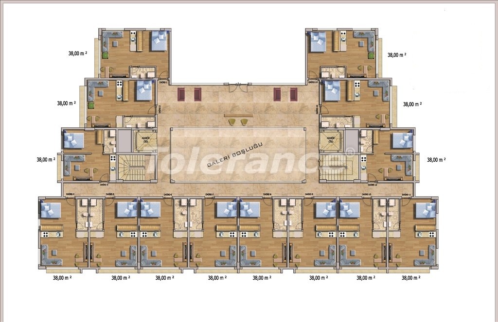 Apartment from the developer in Avsallar, Alanya with pool - buy realty in Turkey - 14582