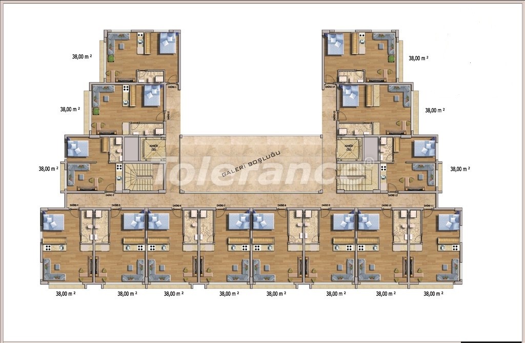 Apartment from the developer in Avsallar, Alanya with pool - buy realty in Turkey - 14583