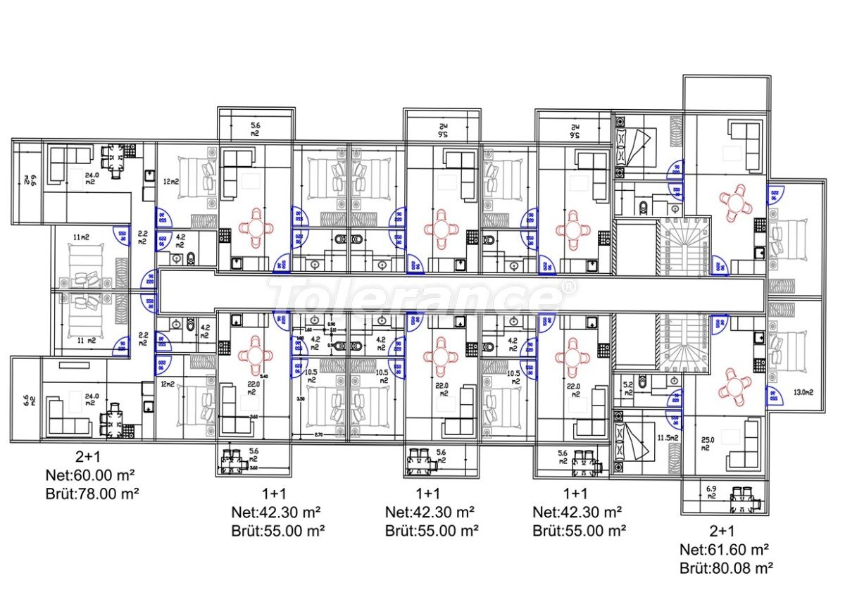 Apartment from the developer in Avsallar, Alanya with pool - buy realty in Turkey - 40666