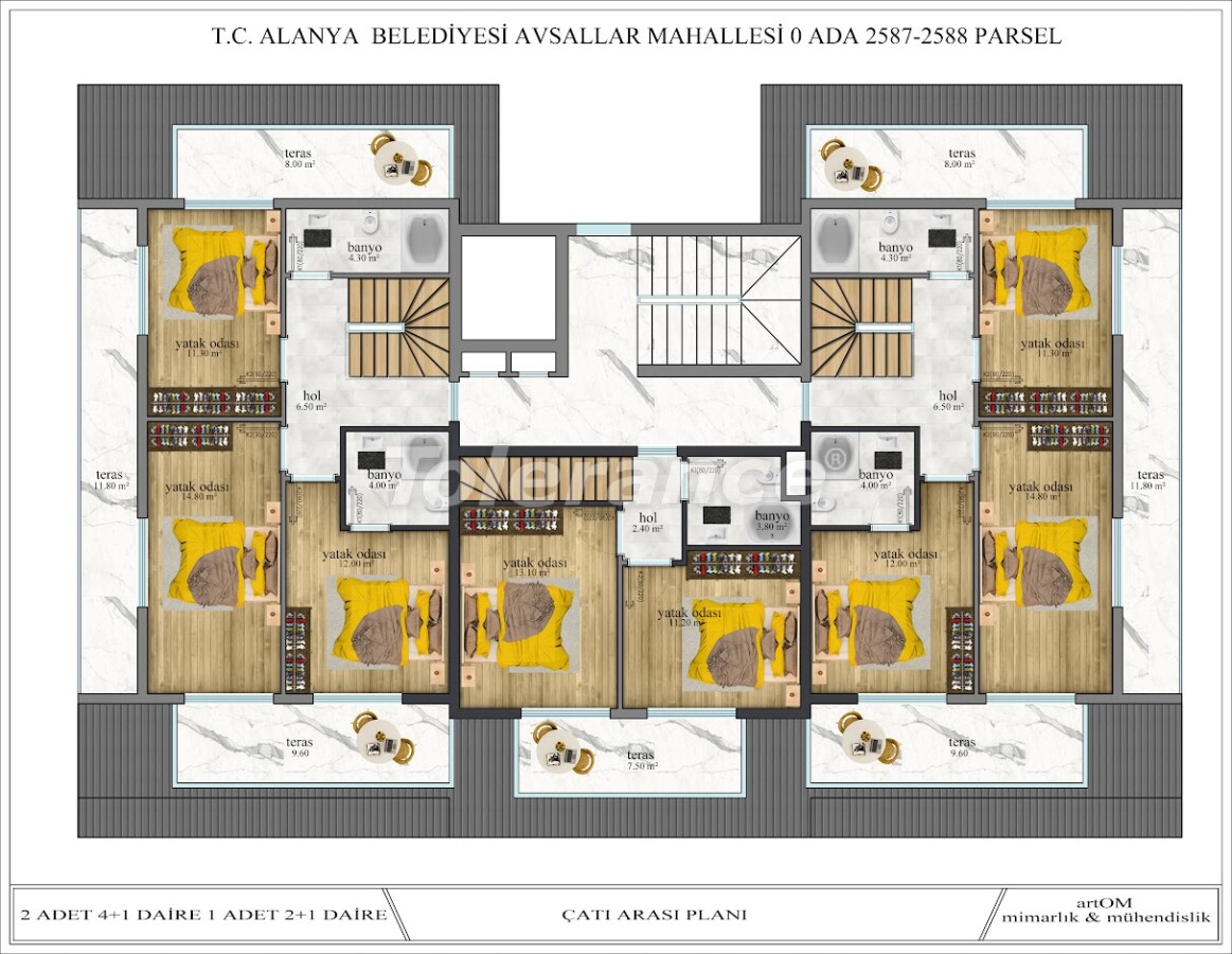Apartment from the developer in Avsallar, Alanya with pool - buy realty in Turkey - 60791