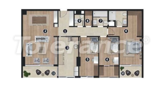 Apartment from the developer in Bayraklı, İzmir with pool with installment - buy realty in Turkey - 16435