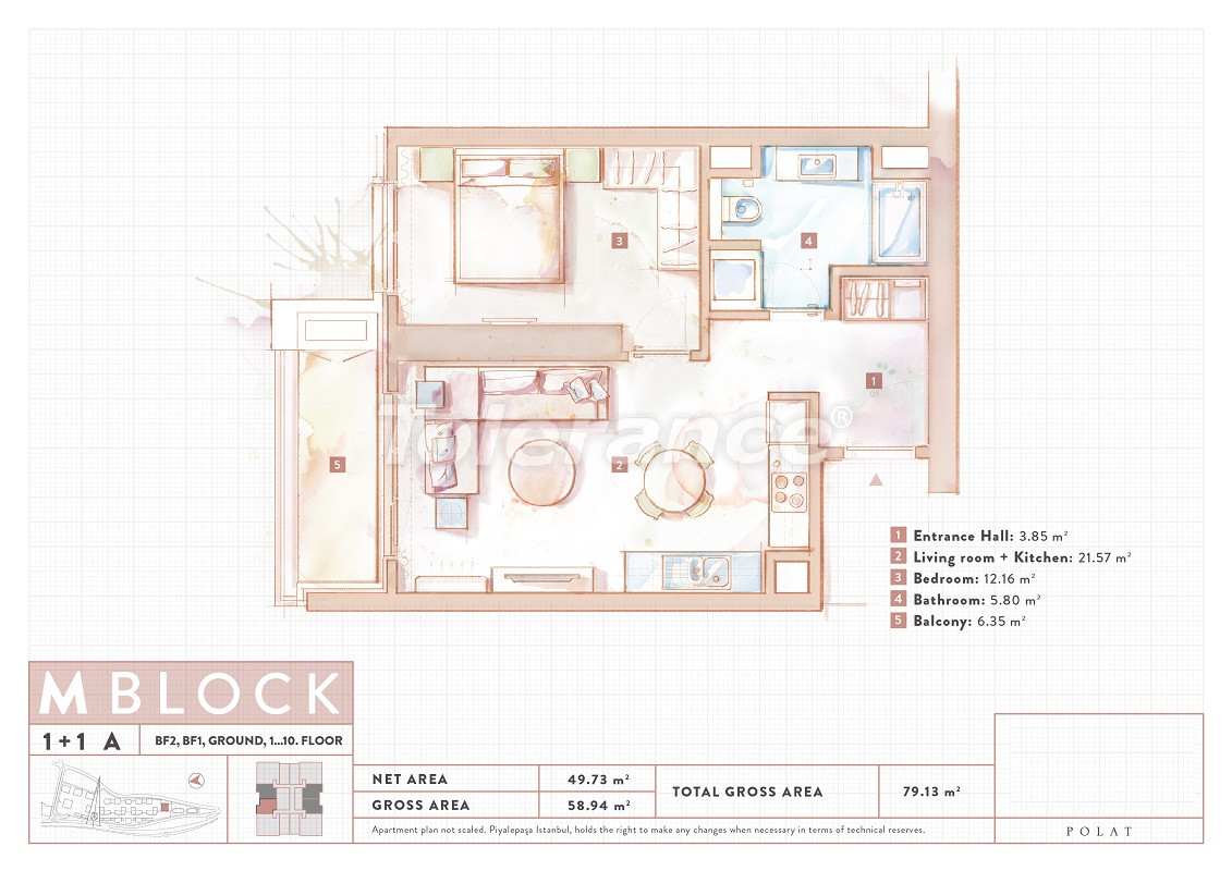 Apartment from the developer in Beyoğlu, İstanbul with pool - buy realty in Turkey - 69240