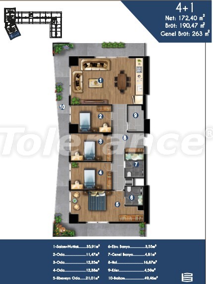 Apartment from the developer in Bornova, İzmir pool installment - buy realty in Turkey - 15153