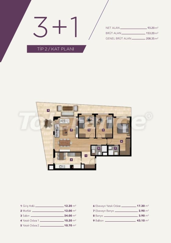 Apartment from the developer in Bornova, İzmir pool - buy realty in Turkey - 15531