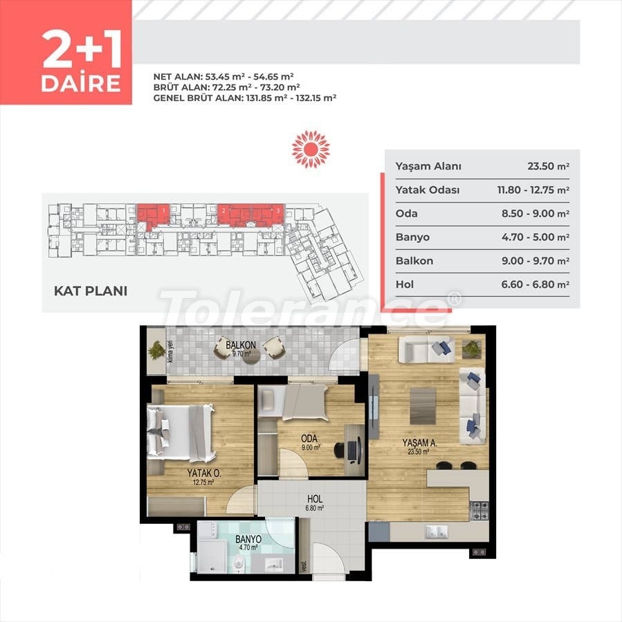 Apartment from the developer in Çiğli, İzmir with pool with installment - buy realty in Turkey - 45328