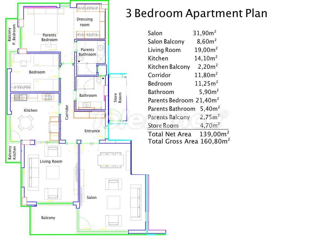 Apartment from the developer in City of Alanya, Alanya with sea view - buy realty in Turkey - 28321