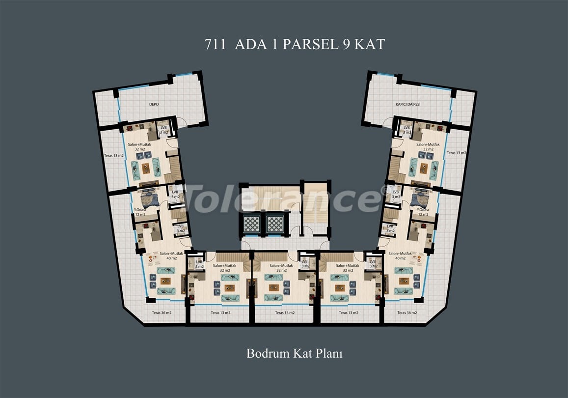 Apartment from the developer in Demirtas, Alanya with sea view with pool - buy realty in Turkey - 50341