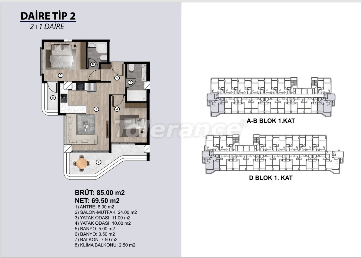 Apartment from the developer in Erdemli, Mersin with pool with installment - buy realty in Turkey - 105150