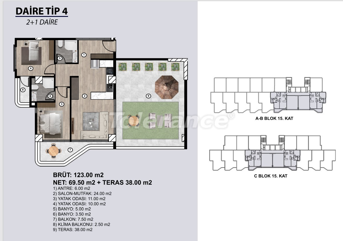 Apartment from the developer in Erdemli, Mersin with pool with installment - buy realty in Turkey - 105153