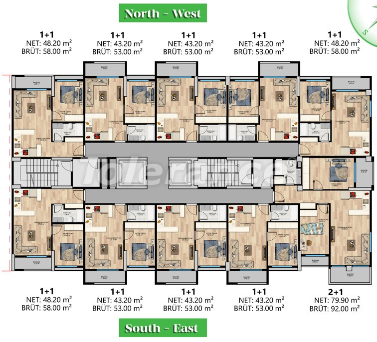 Apartment from the developer in Erdemli, Mersin with sea view with pool with installment - buy realty in Turkey - 106651