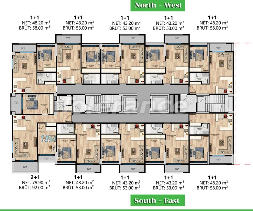 Apartment from the developer in Erdemli, Mersin with sea view with pool with installment - buy realty in Turkey - 106652