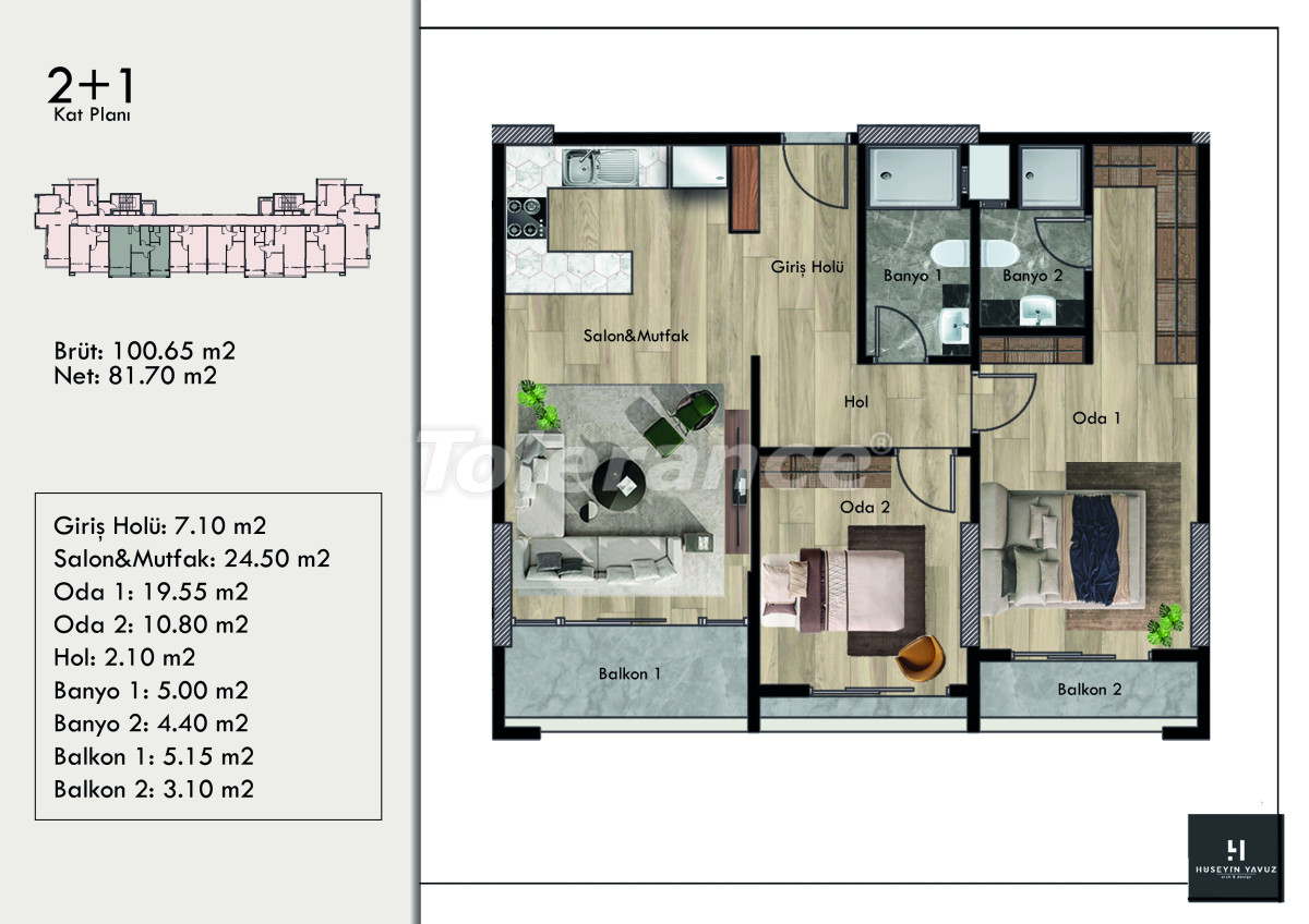 Apartment from the developer in Erdemli, Mersin with pool with installment - buy realty in Turkey - 110040