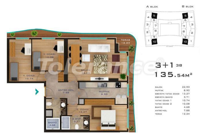 Apartment from the developer in Gaziosmanpasa, İstanbul with pool - buy realty in Turkey - 14185