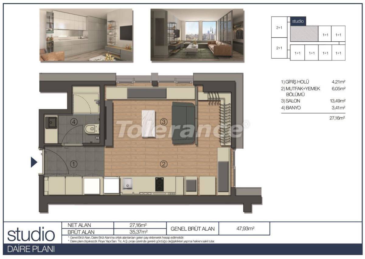 Apartment in Istanbul pool installment - buy realty in Turkey - 31542