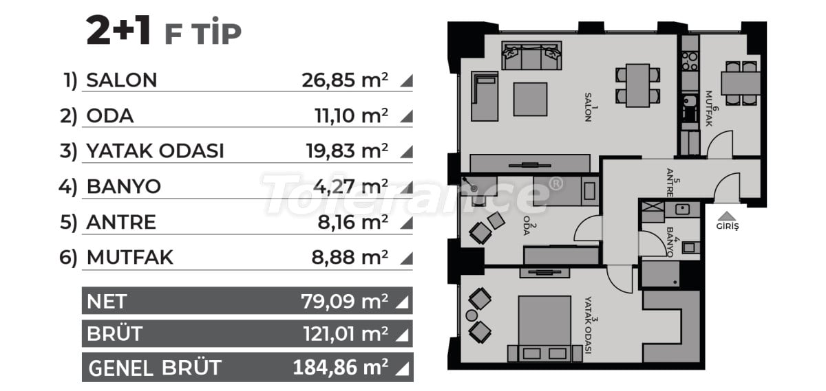 Apartment from the developer in Kadikoy, İstanbul with pool with installment - buy realty in Turkey - 69002