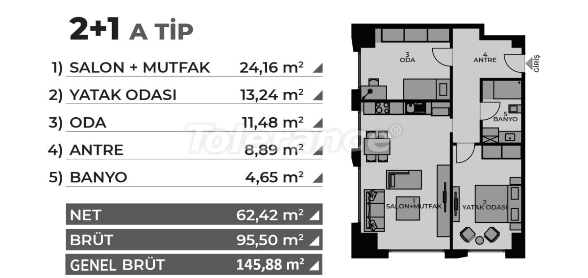 Apartment from the developer in Kadikoy, İstanbul with pool with installment - buy realty in Turkey - 69006