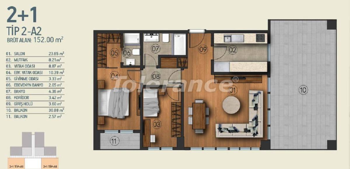 Apartment from the developer in Kagithane, İstanbul with pool - buy realty in Turkey - 26952