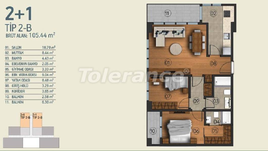 Apartment from the developer in Kagithane, İstanbul with pool - buy realty in Turkey - 26953