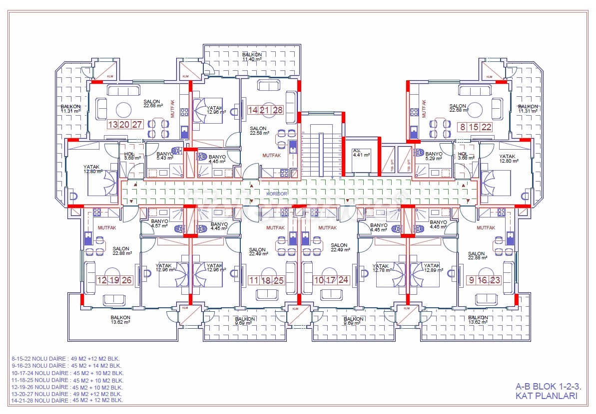 Apartment from the developer in Kargicak, Alanya with sea view with pool with installment - buy realty in Turkey - 18090