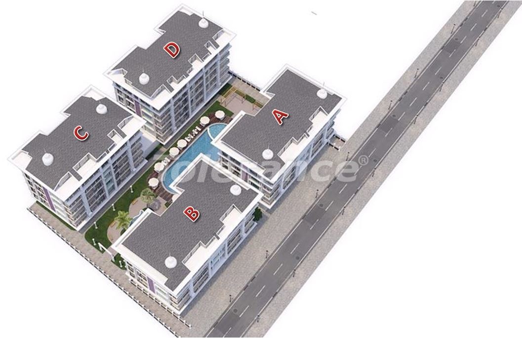 Apartment from the developer in Kargicak, Alanya with sea view with pool - buy realty in Turkey - 27754