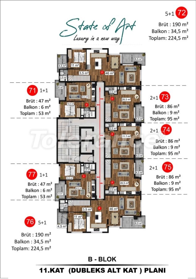 Apartment from the developer in Kargicak, Alanya with sea view with pool - buy realty in Turkey - 41175