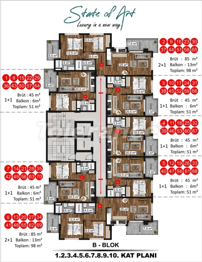 Apartment from the developer in Kargicak, Alanya with sea view with pool - buy realty in Turkey - 41176