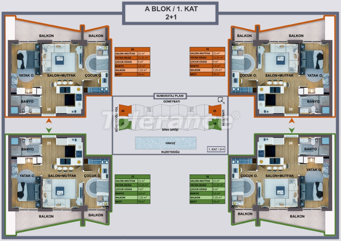 Apartment from the developer in Kepez, Antalya with pool with installment - buy realty in Turkey - 100640