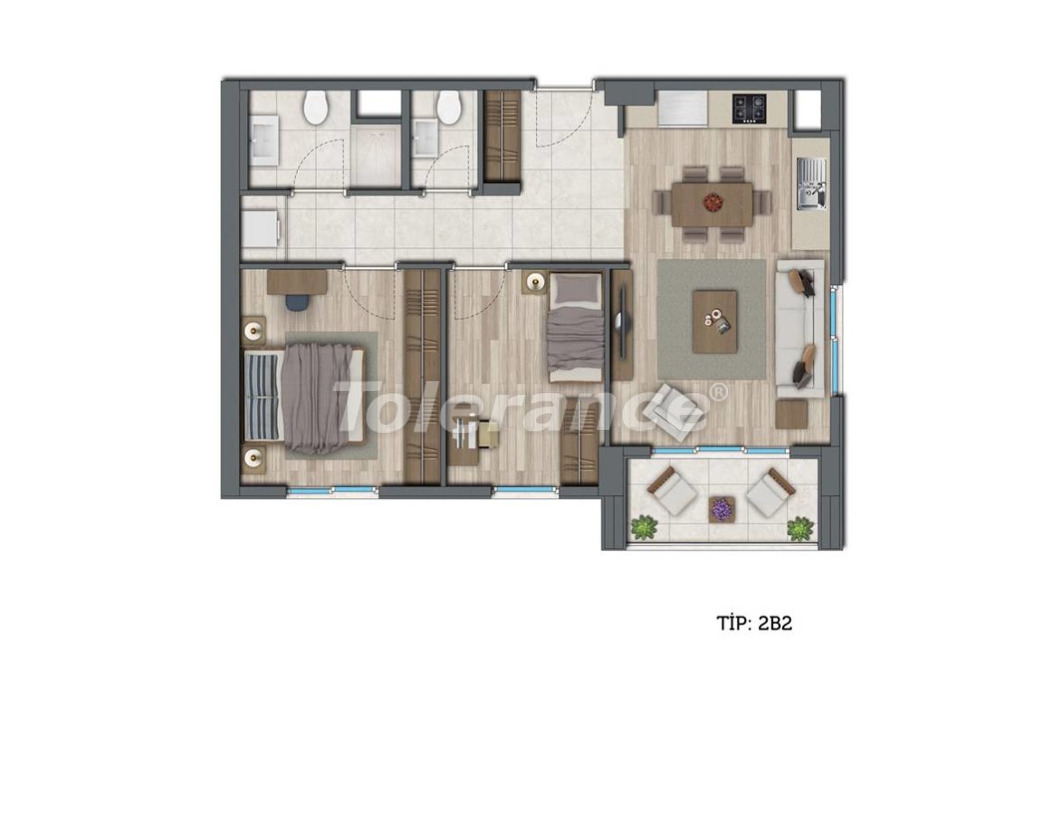 Apartment from the developer in Kepez, Antalya with pool with installment - buy realty in Turkey - 10556