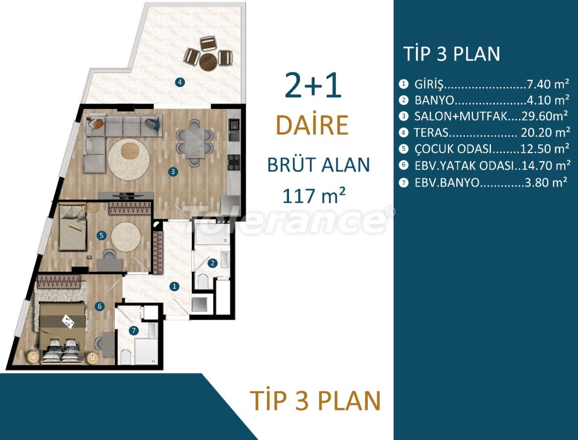 Apartment from the developer in Kepez, Antalya with installment - buy realty in Turkey - 69719