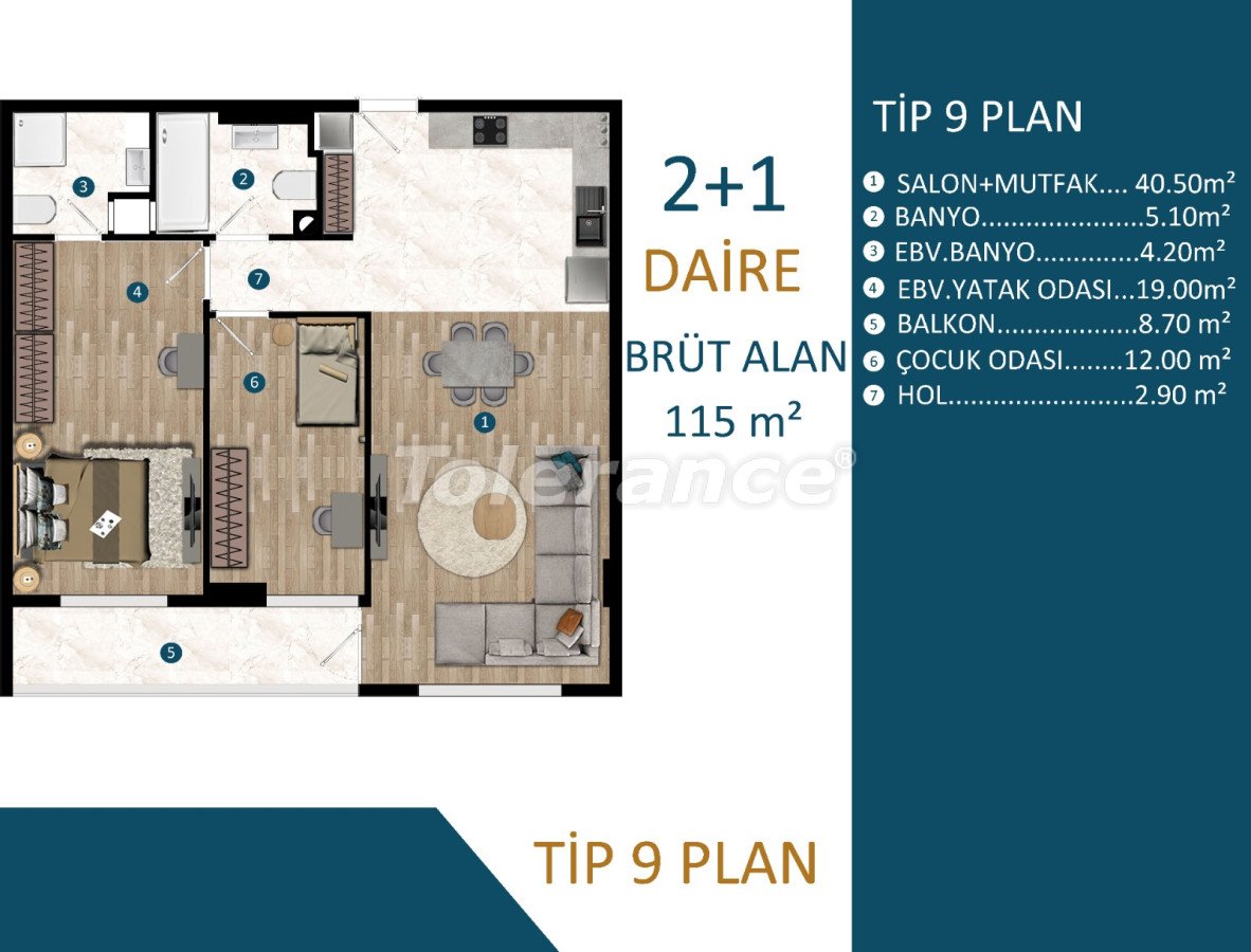 Apartment from the developer in Kepez, Antalya with installment - buy realty in Turkey - 69728