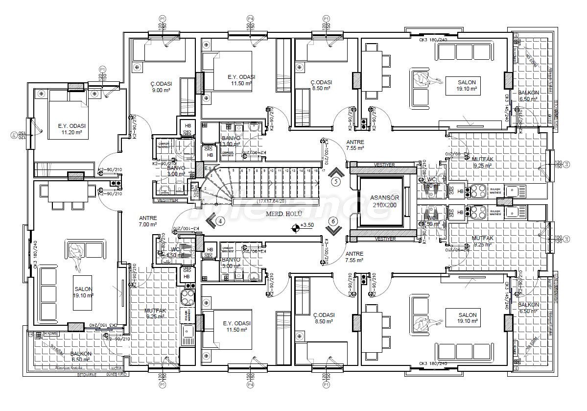 Apartment from the developer in Kepez, Antalya with pool with installment - buy realty in Turkey - 83750