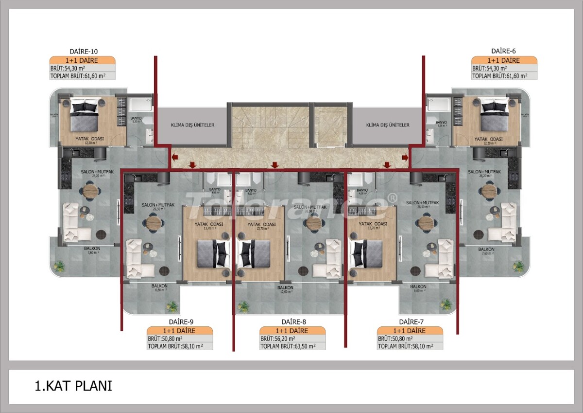 Apartment from the developer in Kestel, Alanya with sea view with pool with installment - buy realty in Turkey - 63416