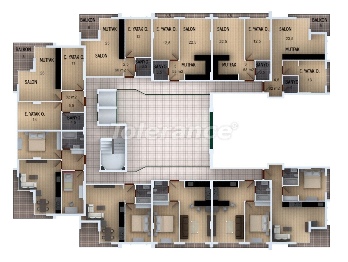 Apartment from the developer in Konyaalti, Antalya pool - buy realty in Turkey - 90