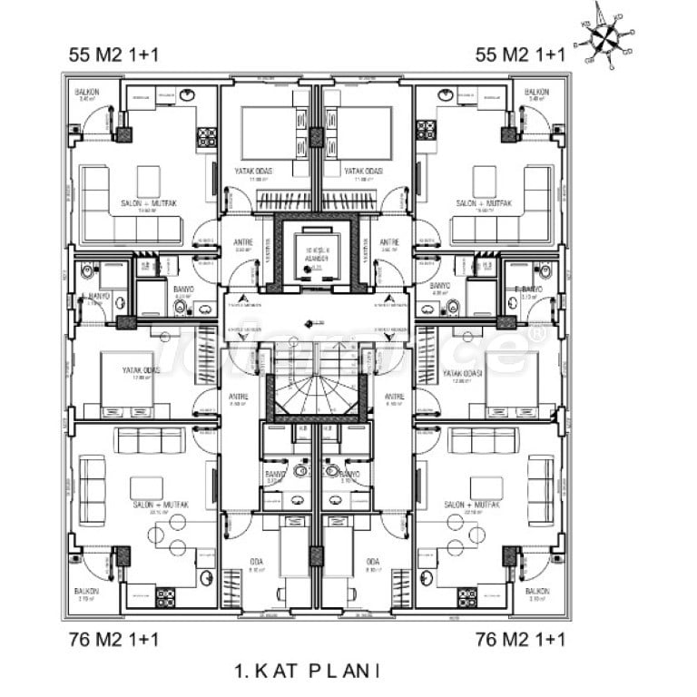 Apartment from the developer in Lara, Antalya with pool with installment - buy realty in Turkey - 102670